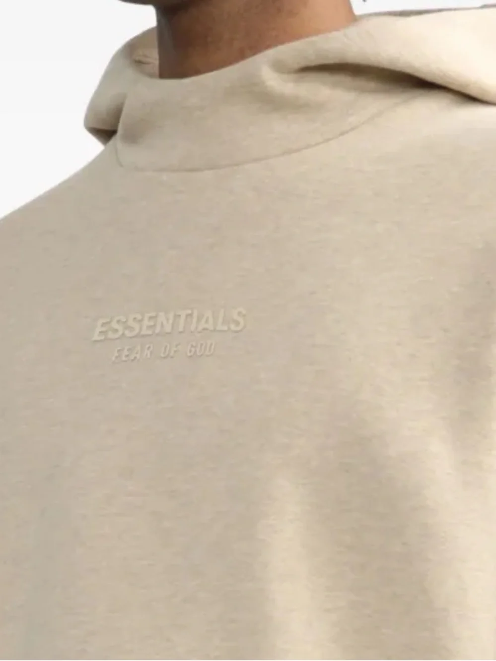 Essentials Fear of God Men's Cream Hoodie Sweatshirt L